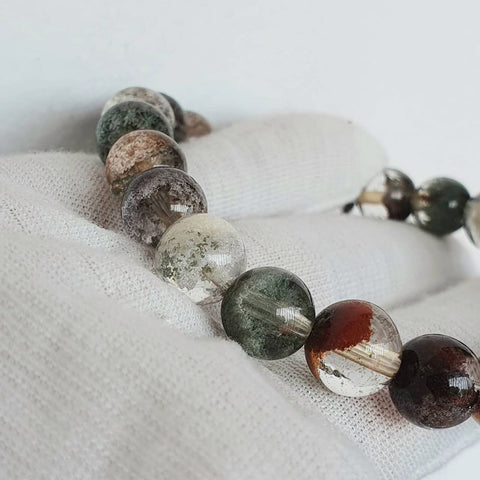 Phantom of Evolution – Natural Four Seasons Phantom Crystal Bracelet 8.8-9.3mm