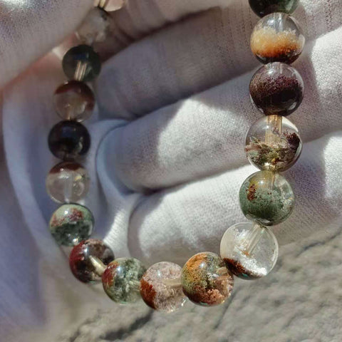 Phantom of Evolution – Natural Four Seasons Phantom Crystal Bracelet 8.8-9.3mm