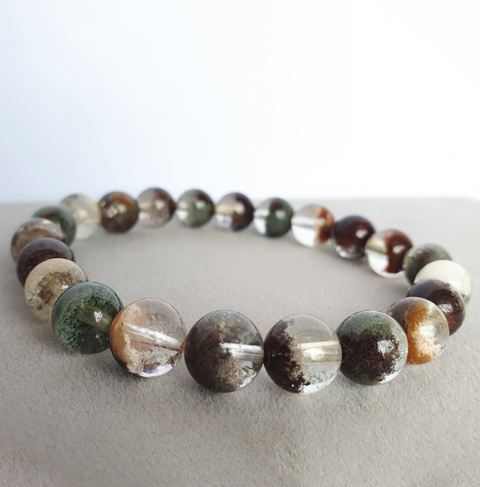 Phantom of Evolution – Natural Four Seasons Phantom Crystal Bracelet 8.8-9.3mm