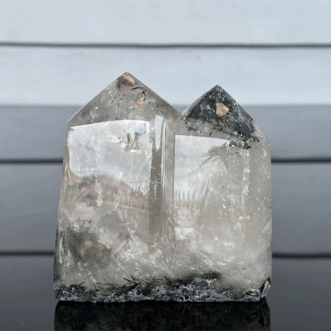 Natural Black Tourmaline Double Terminated Point – Powerful Protection & Grounding Crystal
