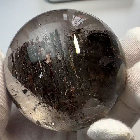 Four seasons | Natural garden phantom quartz crystal ball