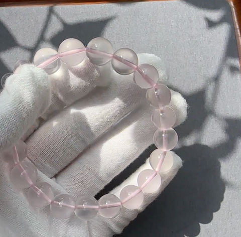 Natural Pink Rose Quartz Beaded Bracelet for 1 piece