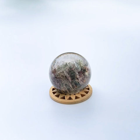 Natural Four Seasons Garden Ghost Crystal Ball 47mm