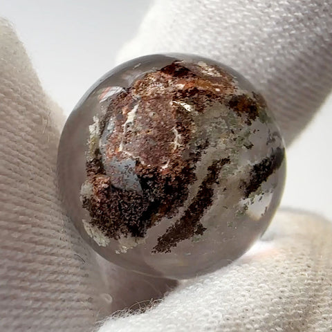 Natural Garden Phantom Quartz Crystal in Crystal with refilled pit - 17.4MM