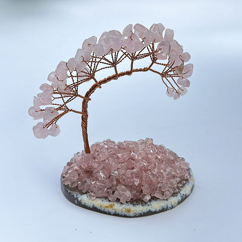 Pink rose Quartz Money Tree