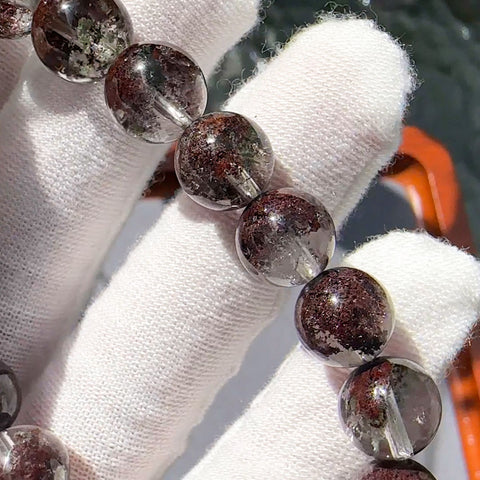 Natural Red Phantom Quartz Bracelet 9mm