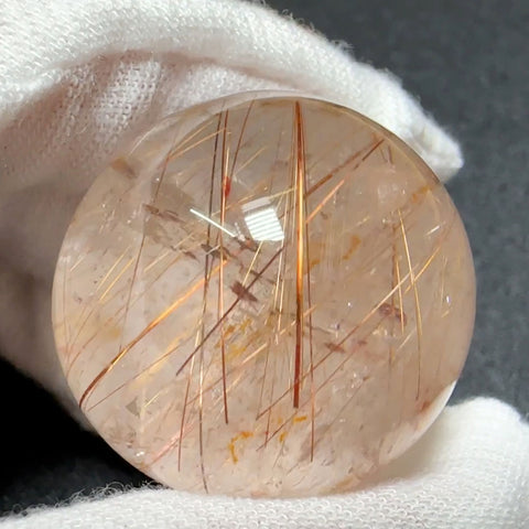 Copper Rutile Quartz Crystal Sphere 28.3MM