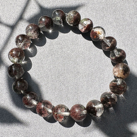 Natural Red Phantom Quartz Bracelet 9mm